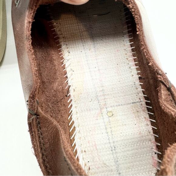 OluKai Nalukai Men's Leather Lace Up Slip On Shoe In Kona Coffee/Tapa Size 8.5 - Picture 13 of 13